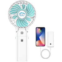 HandFan Mini Ventilador Portátil con Pilas 5200mAh Banco de alimentación Ventilador de Mano Personal 3 Velocidades…